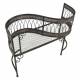 Banc Conversation Confident Causeuse Banquette en S en Métal Marron 40x74x108cm