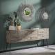 Miroir Filaire Hinsk Glace Ronde Décoration Murale en Métal 9x80x80cm