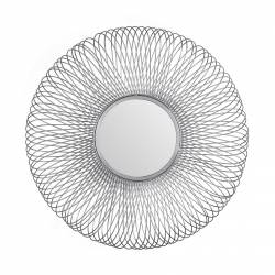 Miroir Filaire Hinsk Glace Ronde Décoration Murale en Métal 9x80x80cm