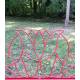 Banc Tulipe By HDT Banquette de Jardin Fauteuil 2 Personnes en Métal Rouge 51,5x89x109cm
