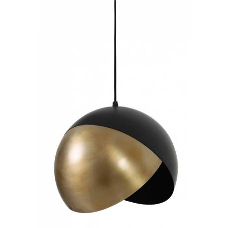 Suspension NAMCO Lustre Plafonnier Contemporain en Métal Noir et Bronze Antique 25,5x30x30cm
