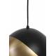 Suspension NAMCO Lustre Plafonnier Contemporain en Métal Noir et Bronze Antique 25,5x30x30cm