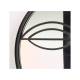 Miroir Face Noir Décoration Glace Murale Ronde en Métal 3x37x37cm