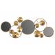 Sublime Miroir Talya Signé Athezza Décoration Glace Murale en Métal Doré 7x41x103cm