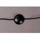Lampadaire Cresta Dutchbone Lampe Luminaire Eclairage en Aluminium Noir et Velours 25x25x131cm