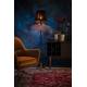 Lampadaire Cresta Dutchbone Lampe Luminaire Eclairage en Aluminium Noir et Velours 25x25x131cm