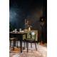 Lampadaire Cresta Dutchbone Lampe Luminaire Eclairage en Aluminium Noir et Velours 25x25x131cm