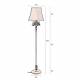 Lampadaire Cresta Dutchbone Lampe Luminaire Eclairage en Aluminium Noir et Velours 25x25x131cm