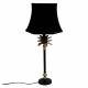 Lampe de Table Cresta Dutchbone Lampe Luminaire Eclairage en Aluminium Noir et Velours 10x11x39cm