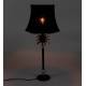 Lampe de Table Cresta Dutchbone Lampe Luminaire Eclairage en Aluminium Noir et Velours 10x11x39cm