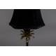 Lampe de Table Cresta Dutchbone Lampe Luminaire Eclairage en Aluminium Noir et Velours 10x11x39cm