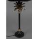 Lampe de Table Cresta Dutchbone Lampe Luminaire Eclairage en Aluminium Noir et Velours 10x11x39cm