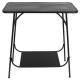 Console Desserte Serviteur Table d'Appoint en Métal Patiné Noir 36x71x78cm