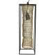 Plafonnier Moderne Chic avec Abat Jour Grillagé Doré Cage Noire Eclairage Contemporain 1 Lumière Suspension en Métal 15x15x45cm