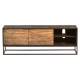 Meuble TV Agra Athezza Console Télé en Bois et Métal 35x45x145cm