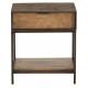 Chevet 1 Tiroir Agra Athezza Meuble d'Appoint en Bois et Métal 35x45x50cm