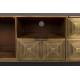 Buffet Volan Dutchbone Meuble TV Bahut de Rangement en Acier Laiton et Manguier Massif 40x60x135cm