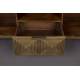 Buffet Volan Dutchbone Meuble TV Bahut de Rangement en Acier Laiton et Manguier Massif 40x60x135cm