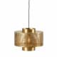 Suspension Ouatia Dorée Athezza Eclairage Luminaire Lustre en Métal 30x38x38cm