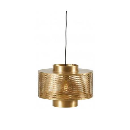 Suspension Ouatia Dorée Athezza Eclairage Luminaire Lustre en Métal 30x38x38cm