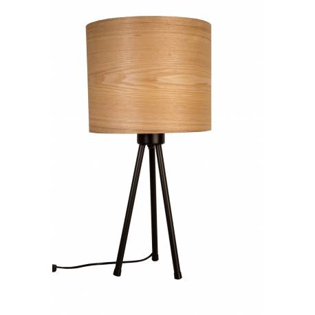 Lampe de Table Woodland Dutchbone Luminaire à Poser Eclairage d'Appoint en Bois et Métal 30x30x60cm