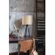 Lampe de Table Woodland Dutchbone Luminaire à Poser Eclairage d'Appoint en Bois et Métal 30x30x60cm