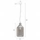 Suspension Jim Haute Dutchbone Luminaire Métallique 1 Ampoule Teinte Zinc Antique 25x25x47cm