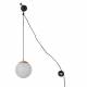 Applique Murale Bulan Dutchbone Eclairage Mural d'Appoint Lumière Ronde en Métal et Verre 31,5x63x76cm
