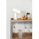 Lampe de Bureau Vesper Blanc Woody Luminaire de Table avec Tête Amovible et Réglable en Métal 8,5x18,5x26,5cm
