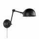 Applique Murale Maarten Woody Luminaire Mural Articulé en Métal Noir 15x18x64cmcm
