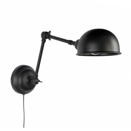 Applique Murale Maarten Woody Luminaire Mural Articulé en Métal Noir 15x18x64cmcm
