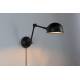 Applique Murale Maarten Woody Luminaire Mural Articulé en Métal Noir 15x18x64cmcm