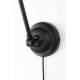 Applique Murale Maarten Woody Luminaire Mural Articulé en Métal Noir 15x18x64cmcm