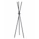 Porte Manteau Darwin Noir Woody Mobilier d'Entrée Support à Vêtements en Acier 44x51x174cm