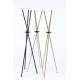Porte Manteau Darwin Noir Woody Mobilier d'Entrée Support à Vêtements en Acier 44x51x174cm