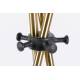 Porte Manteau Darwin Laiton Woody Mobilier d'Entrée Support à Vêtements en Acier 44x51x174cm