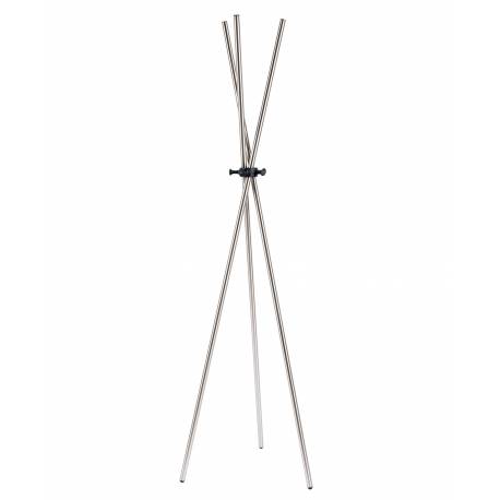 Porte Manteau Darwin Satin Woody Mobilier d'Entrée Support à Vêtements en Acier 44x51x174cm