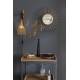 Applique Murale Alen Woody Luminaire d'Ambiance Eclairage Mural en Bois et Métal 17x18x47cm