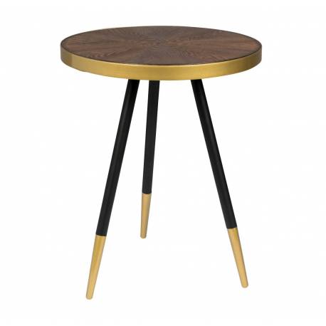 Table d'Appoint Denise Design Woody Bout de Canapé de Salon Table d'Entrée 45x44x44cm