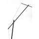 Lampadaire Tokio Noir Woody Luminaire Eclairage Réglable en Hauteur en Métal et Tissu 50x168x210cm