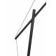 Lampadaire Tokio Noir Woody Luminaire Eclairage Réglable en Hauteur en Métal et Tissu 50x168x210cm