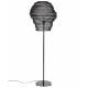 Lampadaire Lena Noir Woody Lampe de Sol Luminaire sur Pied en Métal Laqué Noir 51x51x154cm