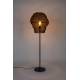 Lampadaire Lena Noir Woody Lampe de Sol Luminaire sur Pied en Métal Laqué Noir 51x51x154cm