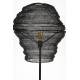 Lampadaire Lena Noir Woody Lampe de Sol Luminaire sur Pied en Métal Laqué Noir 51x51x154cm