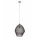 Suspension Lena Noire Woody Plafonnier Eclairage Plafond en Métal Noir 48x48x60cm