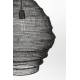 Suspension Lena Noire Woody Plafonnier Eclairage Plafond en Métal Noir 48x48x60cm