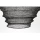 Suspension Lena Noire Woody Plafonnier Eclairage Plafond en Métal Noir 48x48x60cm