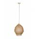 Suspension Lena Laiton Woody Plafonnier Eclairage Plafond en Métal Laitonné 48x48x60cm