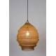 Suspension Lena Laiton Woody Plafonnier Eclairage Plafond en Métal Laitonné 48x48x60cm