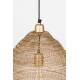 Suspension Lena Laiton Woody Plafonnier Eclairage Plafond en Métal Laitonné 48x48x60cm
